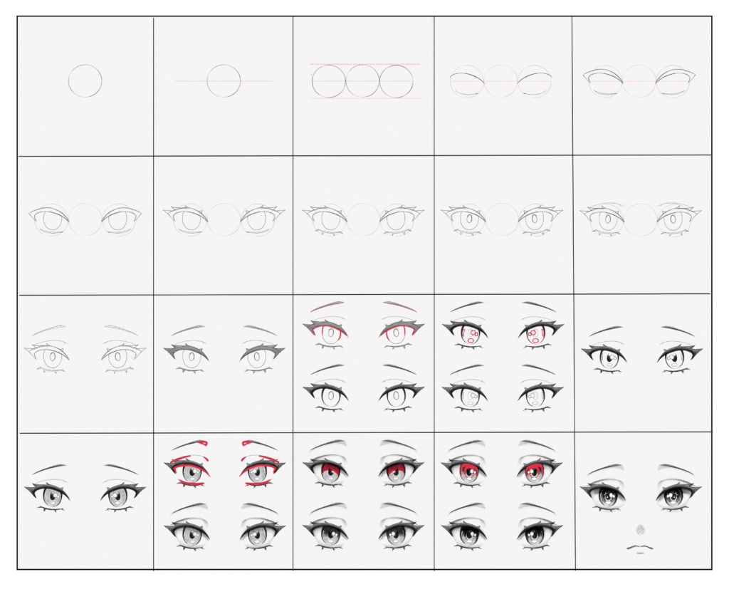 Finally Learn to Draw Anime Eyes, a Step-by-Step Guide! – GVAAT'S