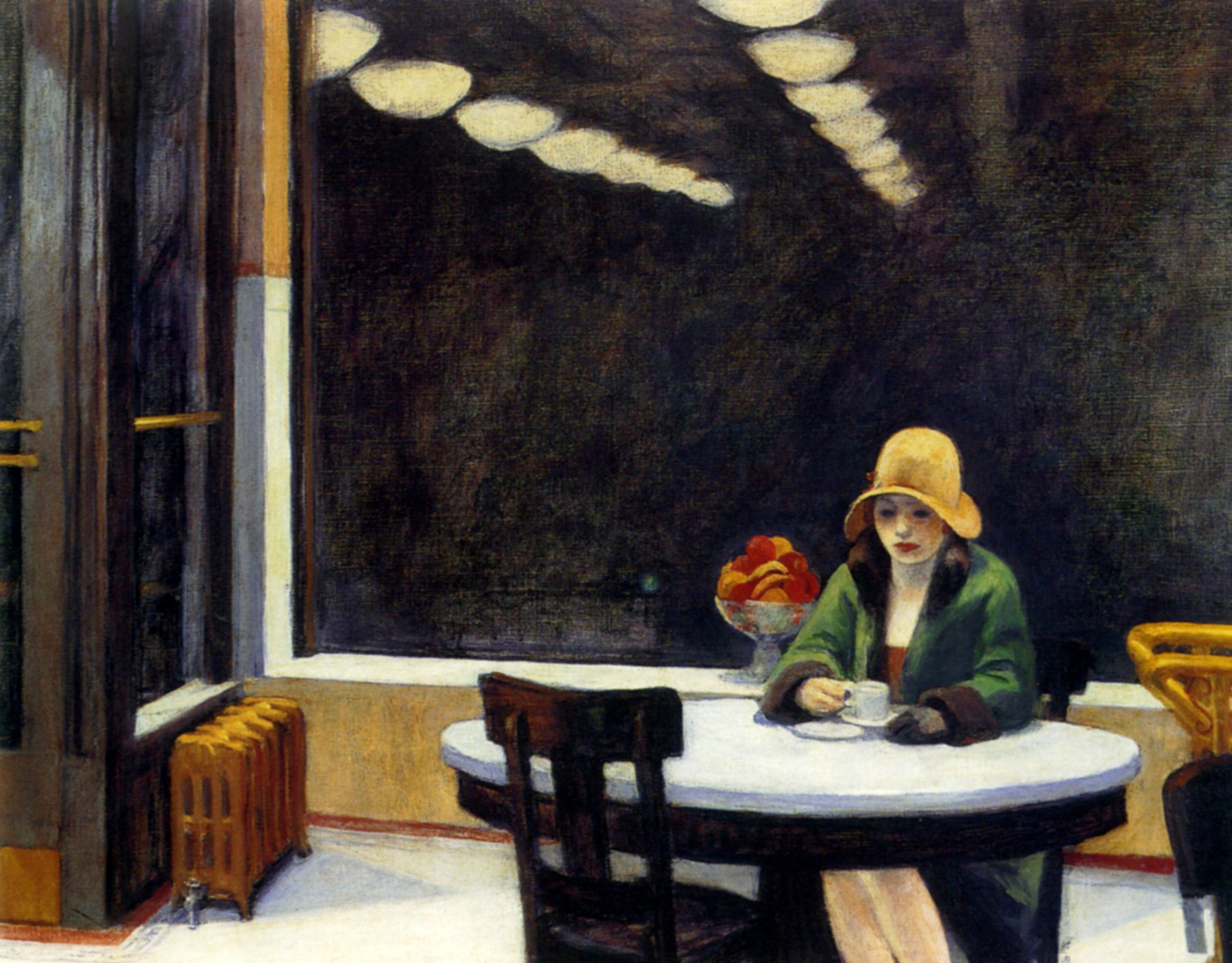Edward Hopper, Automat, 1927, oil on canvas, 71.4 × 91.4 cm, Des Moines Art Center, Des Moines