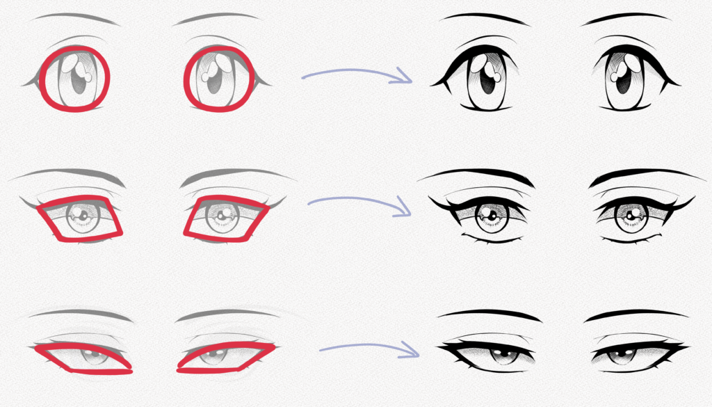 Stylizing Eyes  Forming Expressive Unique Eye Shapes by yitsuin  Make  better art  CLIP STUDIO TIPS