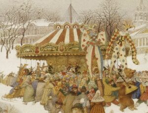 Carousel-Russian-winter-detail-2-Gennady-Spirin