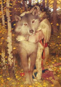 Grauer Wolf und Iwan Zarewitsch von Gennady Spirin