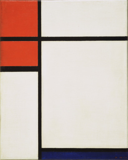 Piet Mondrian, Composition avec rouge et bleu, 1933. Le musée d'art moderne, New York City. https://www.moma.org/collection/works/80153