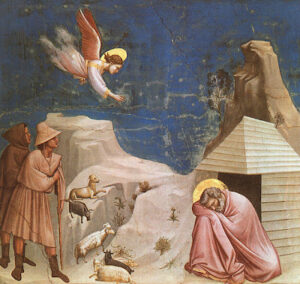 Scene della vita di Gioacchino Il sogno di Gioacchino, 1305-13 - Giotto