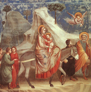 Scenes from the Life of the Virgin The Flight into Egypt, 1304-13 - Giotto