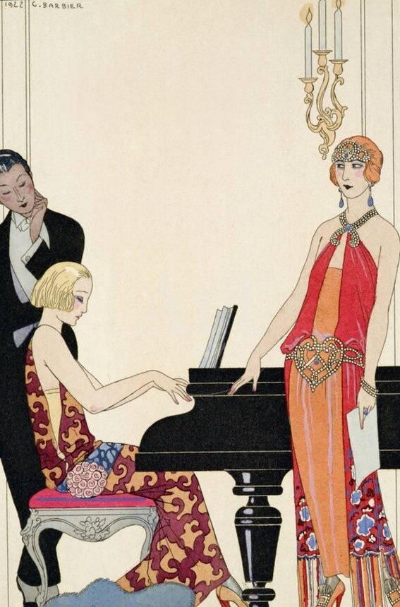 « Incantation, illustration pour 'Gazette Du Bon Ton' » par Georges Barbier