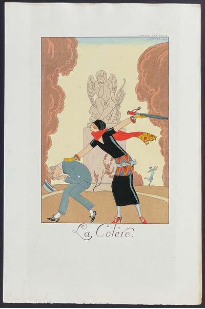 "Fashion Pochoir: La Colere" by Georges Barbier