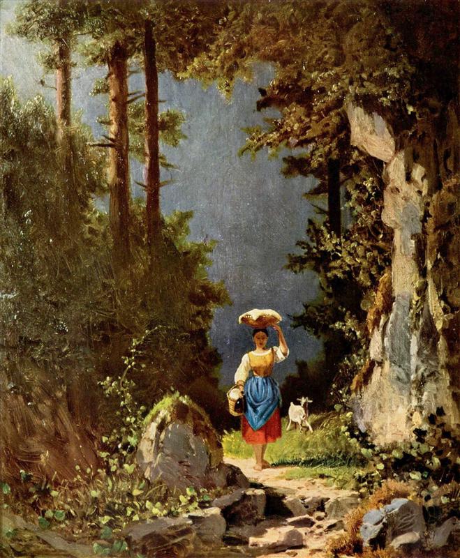 "Girl With Goat" by Carl Spitzweg