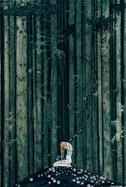 "In the Midst of the Gloomy Thick Wood - Kay Nielsen Kay Nielsen Fair Use Added: 22 May, 2013 by yigruzeltil last edit: 22 May, 2013 by yigruzeltil max resolution: 500x741px In the Midst of the Gloomy Thick Wood" by Kay Nielsen