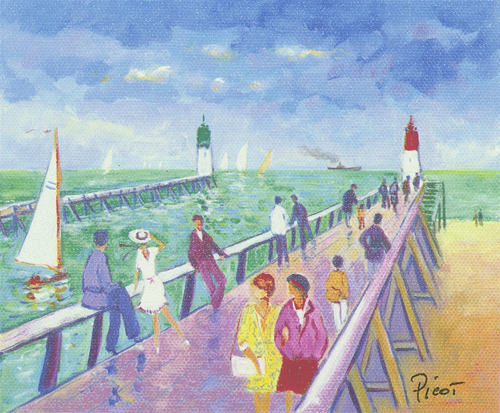 "Les Deux Jetees A Deauville" by Jean-Claude Picot