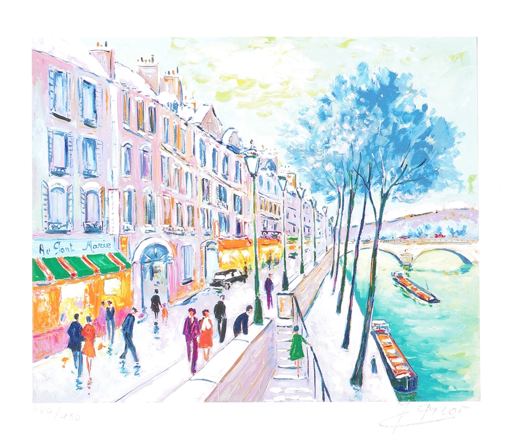 "Neige Sur Le Quai Bourbon" - 