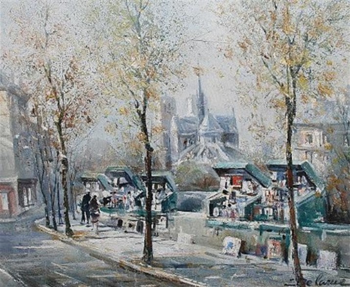 "Bouquinistes" by Lucien Delarue