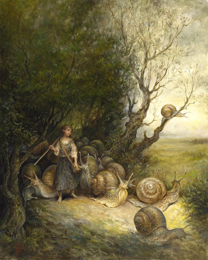 "SNAIL SHEPHERDESS" by Omar Rayyan