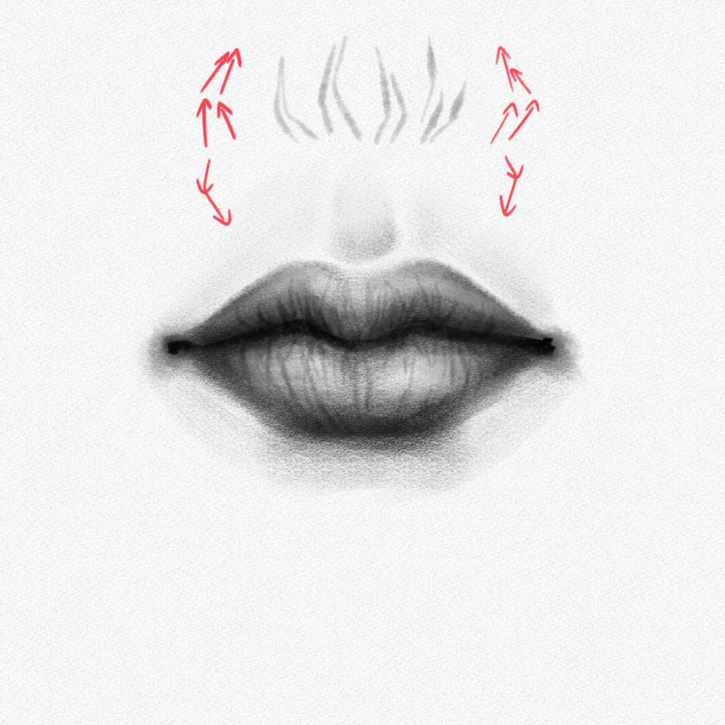 Lip art drawing