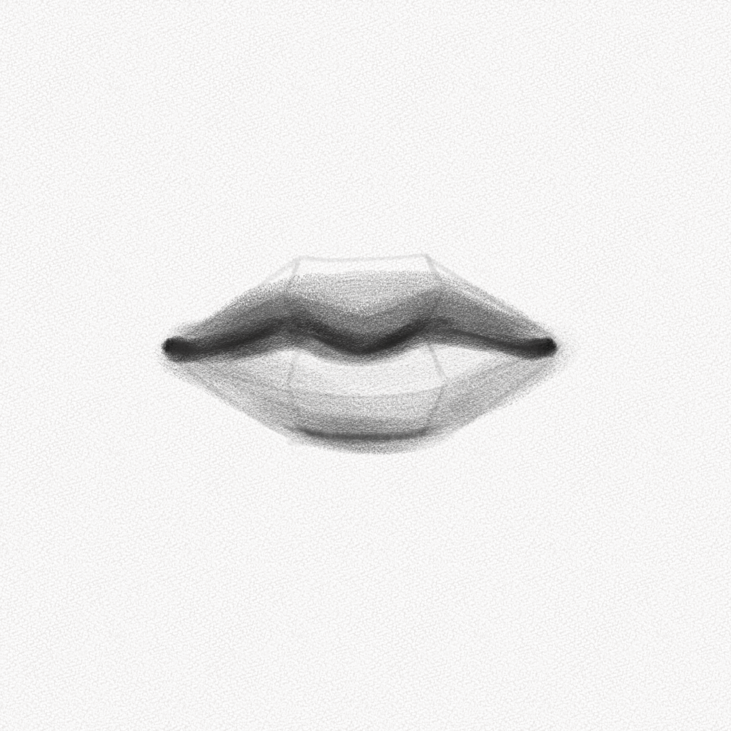 Lips Color Pencil Drawing By Liehong