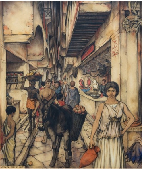 "A Roman market" by Anton Pieck