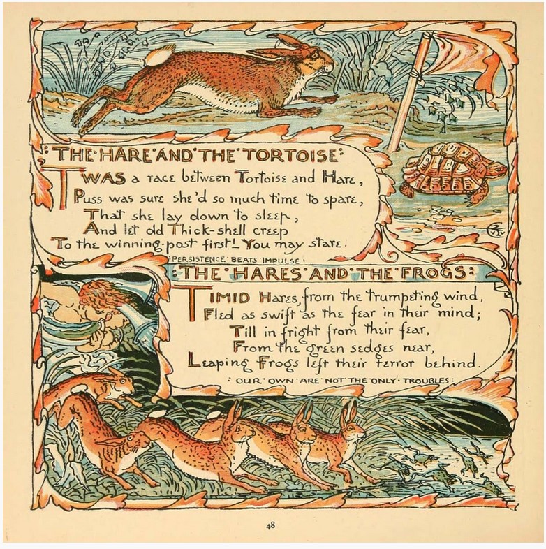 "The Hare and the Tortoise" by Walter Crane
