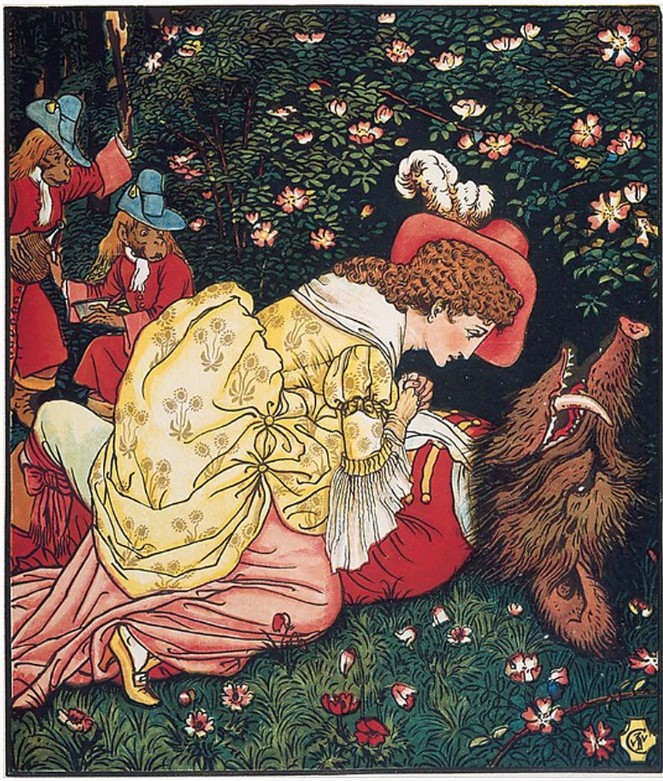 « La Belle et la Bête » par Walter Crane