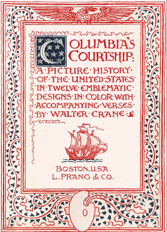 « Columbia’s Courtship » par Walter Crane