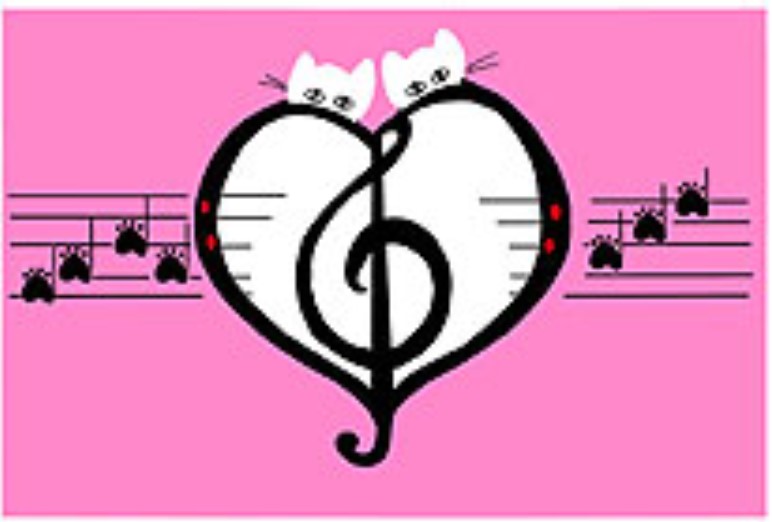 "Music Heart Kitties" by Kathy Kelly 