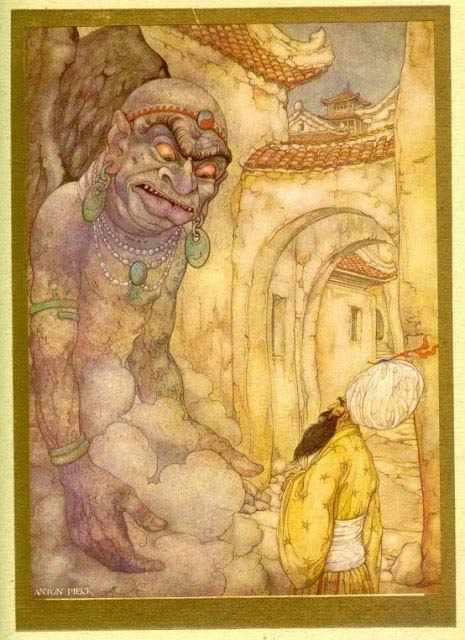 "Aladdin and the Magic Lamp', from 'Arabian Nights" by Anton Pieck