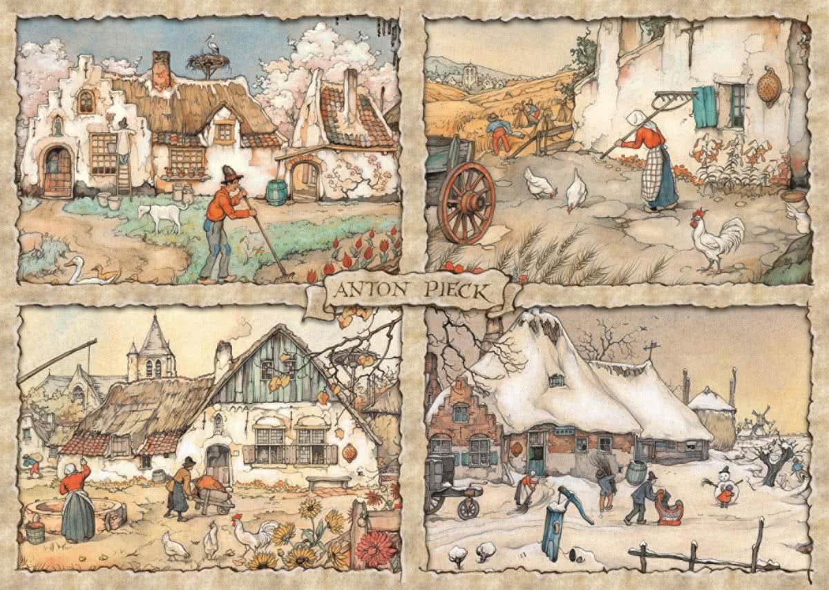"Illustrations for the four seasons in the Netherlands" by Anton Pieck