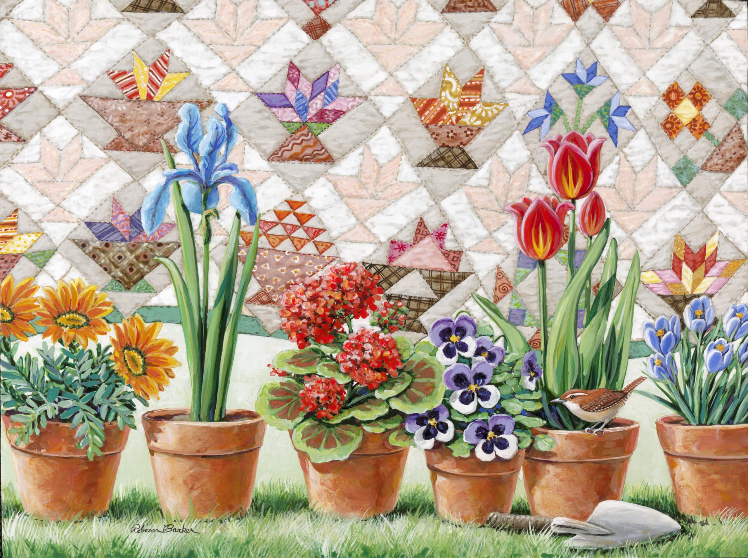 "#131 Flower Pots" by Rebecca Barker