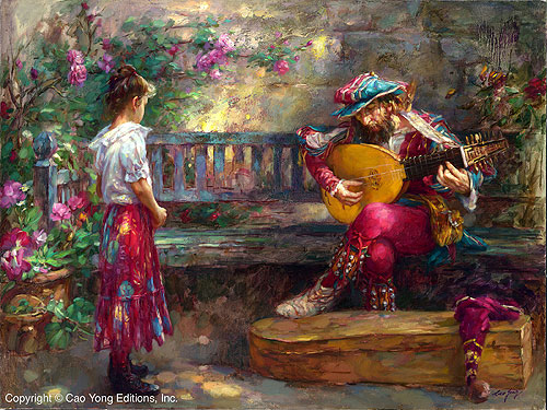 "Girl With Musician" by Cao Yong