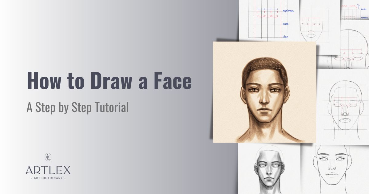 How to Draw a Face from the FRONT (Loomis Method)