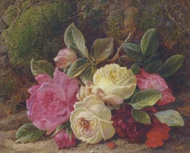 "A spray of roses" by George Clare