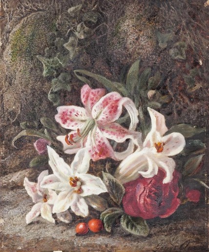 "STILL LIFE WITH LILLIES" by George Clare