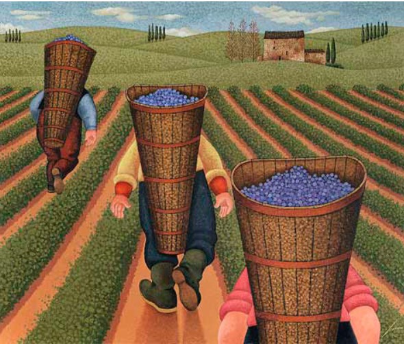 "Three Men with Hods" by Lowell Herrero