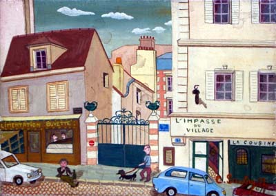 "The dead end of the village in Montmartre" by Cellia Saubry