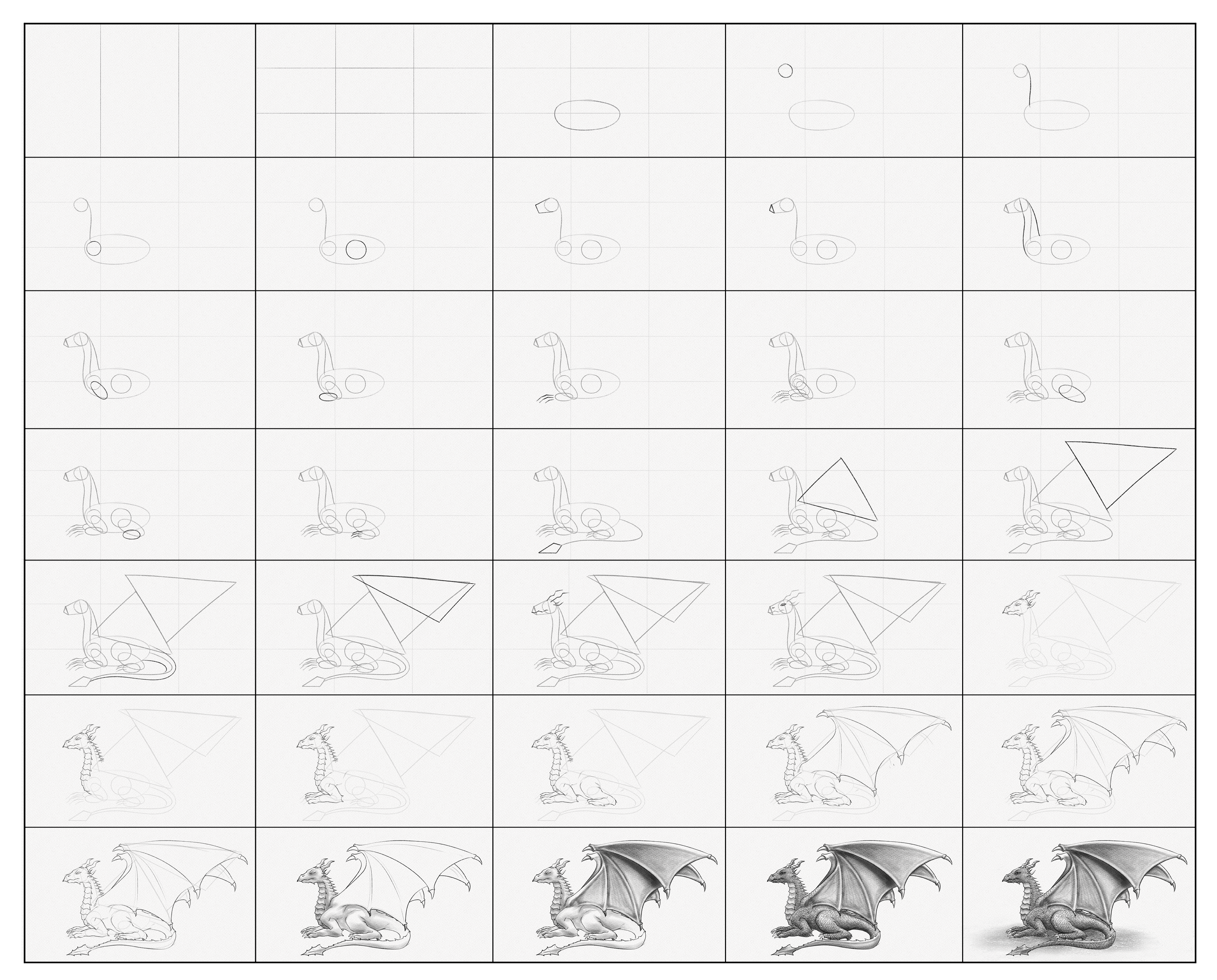 How To Draw A Dragon – A Step-by-Step Tutorial – Artlex