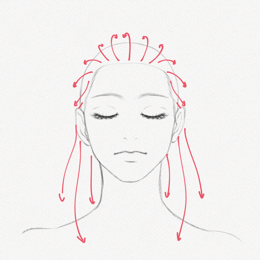 Is this an easy way or better way to do hair? Im trying to understand how  hair flows naturally : r/AnimeSketch