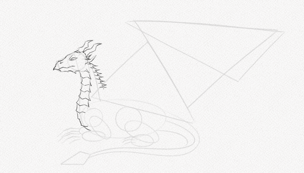 easy drawing of a dragon