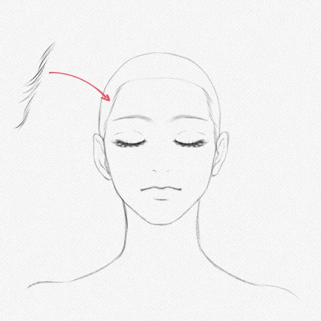 how to draw female hair step by step