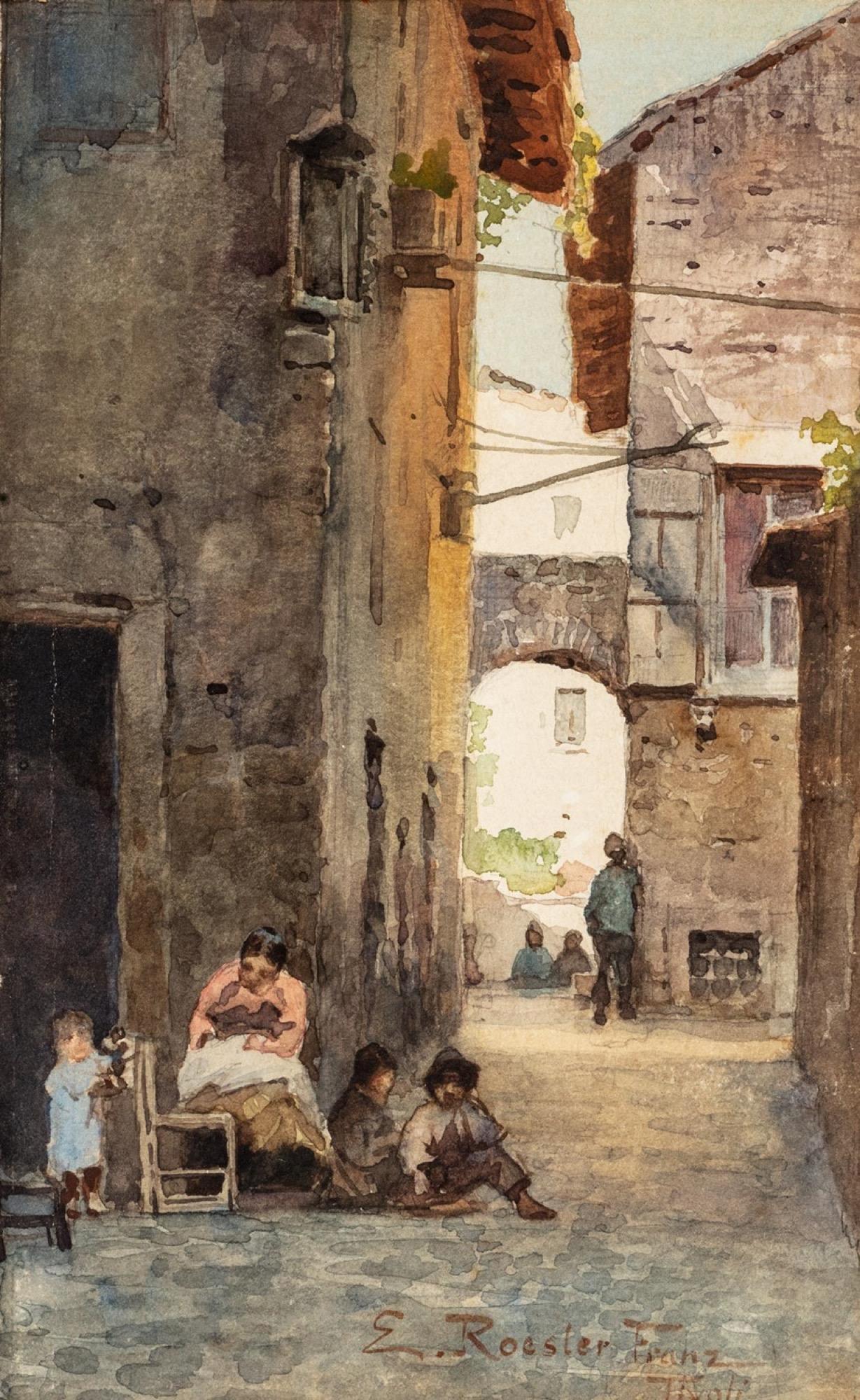 "Alley in Tivoli" by Ettore Roesler Franz