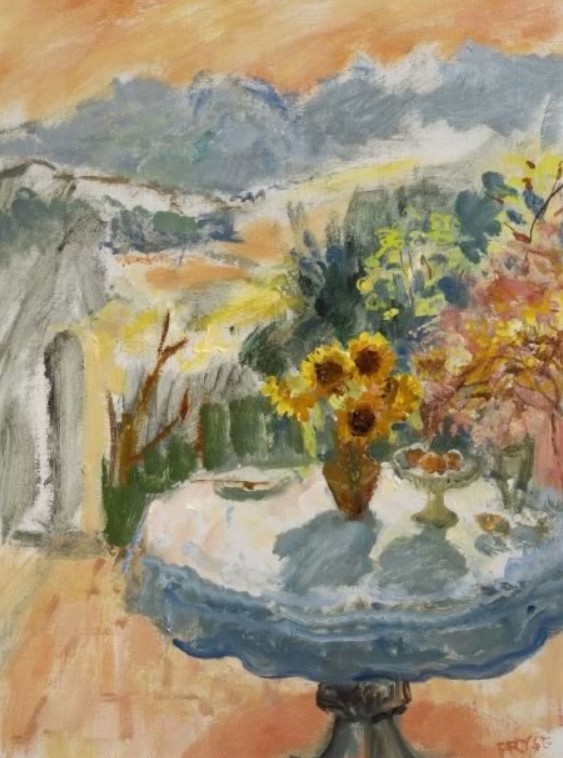 « Tournesols sur la table » par Tessa Spencer Pryse