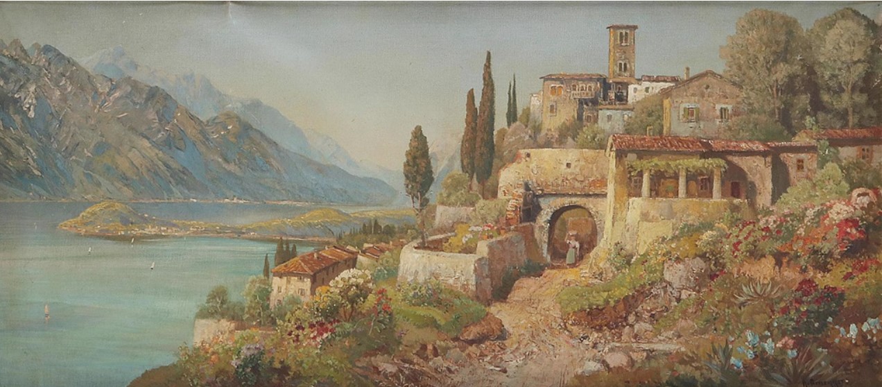 "Partie am Gardasee(?)" by Alois Arnegger