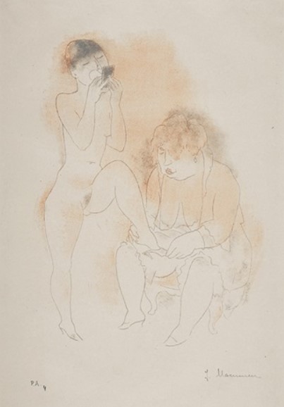 "Beim Schminken" by Jeanne Mammen