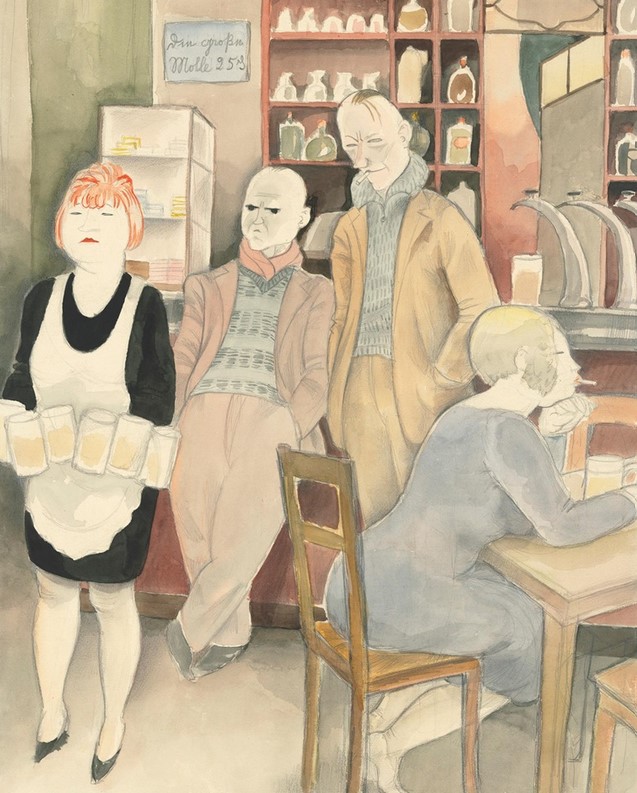 "Bierseidelbetrachtung II" by Jeanne Mammen