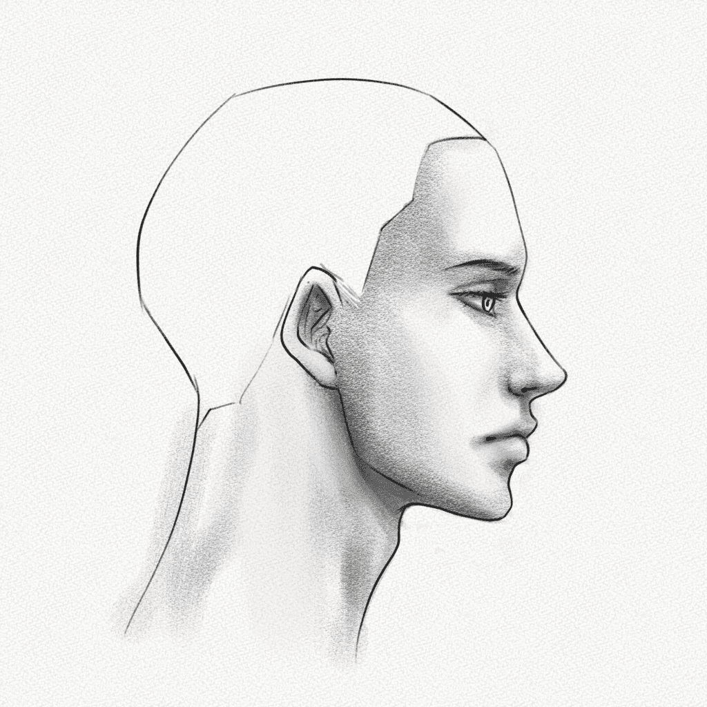 How to Draw a Face From the Side  Realistic Side Profile Drawing