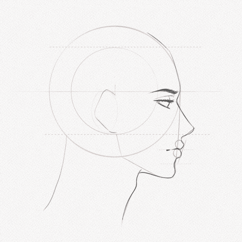 how to draw a side profile