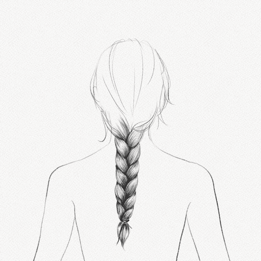 how to draw a braid