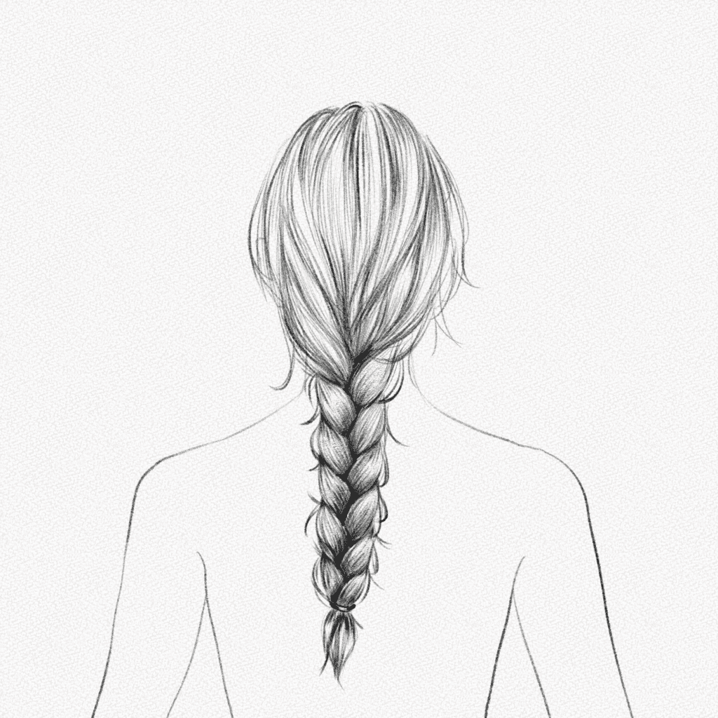 how to draw a braid step by step