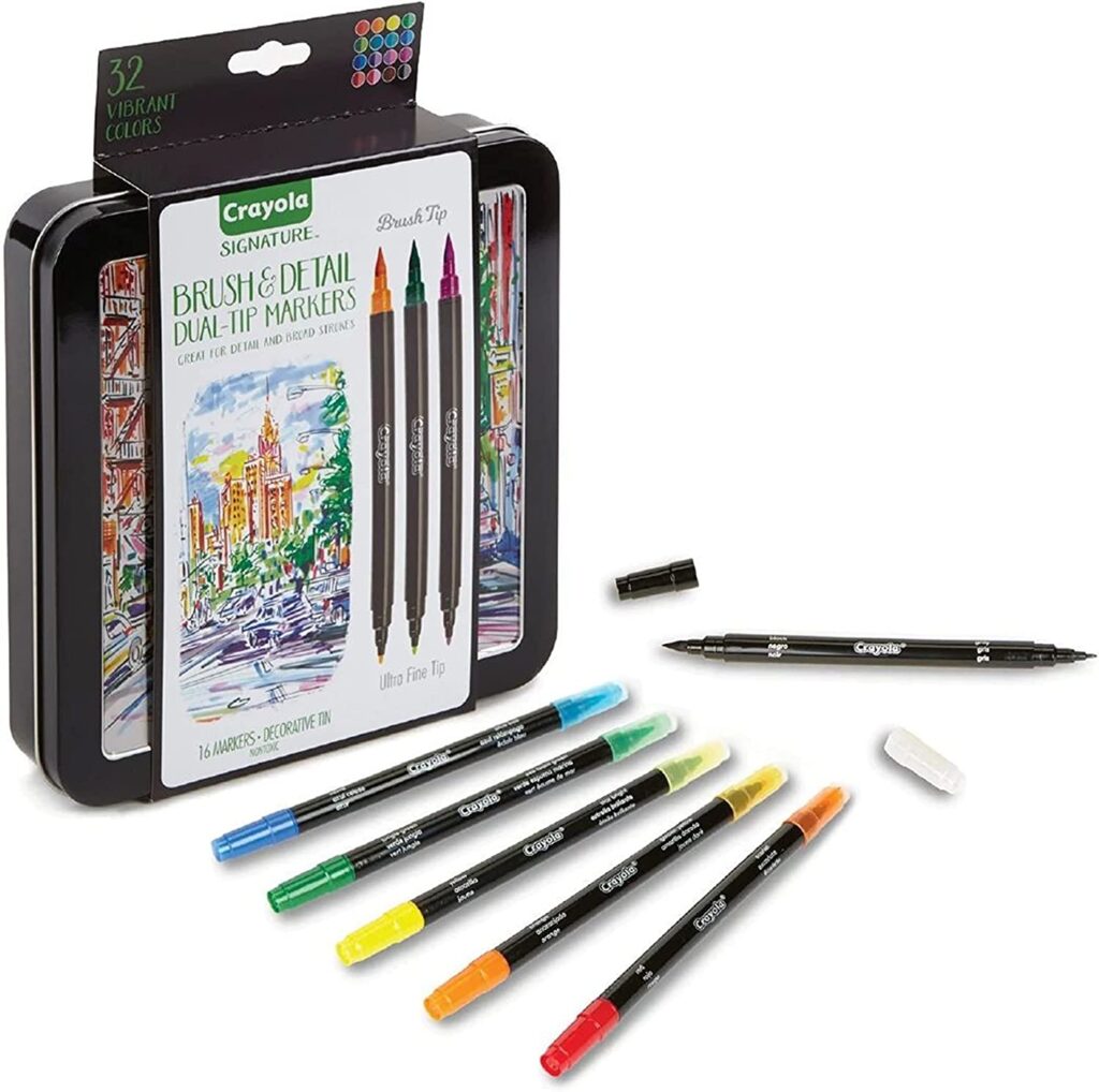 Crayola Brush and Detail маркеры с двойным наконечником