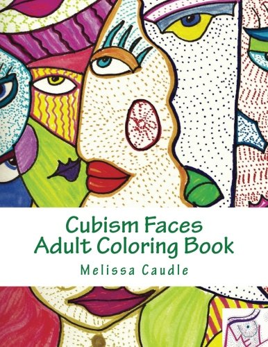 Cubism Faces - Adult Coloring Book