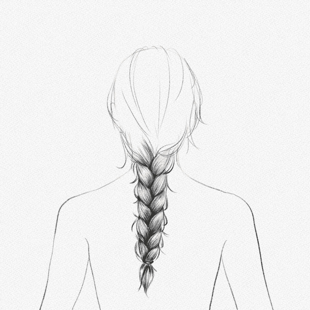 how to draw a braid