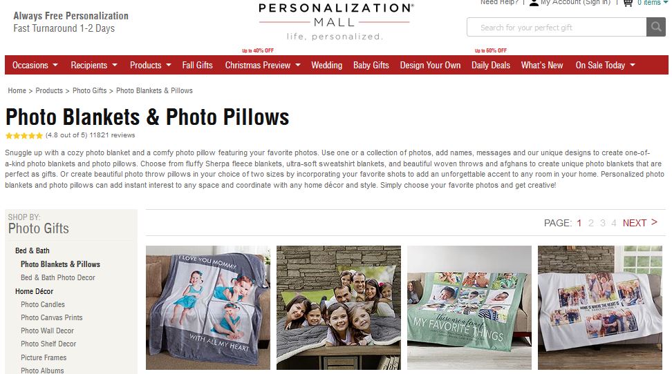 Personalization Mall Custom Photo Blankets