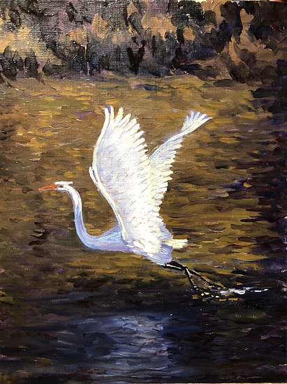 "Heron Takes Flight" by John Powell